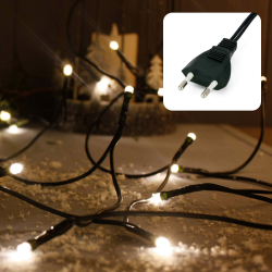 hellum Lichterkette 50 LED, 7,35m Länge, Lichterkette innen, klassisch warmweiß, <59lm, Lichterkette grün mit Stecker, Weihnachtsbaum Lichterkette 579130 Warmweiß / Kabel Grün 50 LED / 7,35m Angebot bei HelloDeals