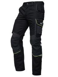 PUMA Workwear Precision X Arbeitshose für Herren - Premium Bundhose mit vielen Taschen und verstärkten Kniepartien - für Handwerk, Produktion und Baugewerbe 50 Schwarz-neon Angebot bei HelloDeals