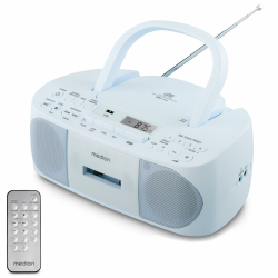 MEDION E65010 Stereoradio (CD-Player, Kassette, USB Anschluss, AUX Audioeingang, MP3-Widergabe. UKW PLL Radio,40 Senderspeicher, Batteriebetrieb, Fernbedienung) blau Angebot bei HelloDeals