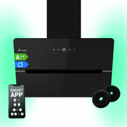 KKT KOLBE Dunstabzugshaube 60 cm | Umluft | Abluft | Kopffrei | Wandhaube | Schwarz | Glas | Smart WiFi App | WLAN | RGBW-LED-Beleuchtung | ECCO609SHCM Schwarz 60 cm Angebot bei HelloDeals