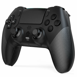Wireless Controller für PS-4, Game Controller Kompatibel mit PS-4/Slim/Pro mit 2 Programmierbaren Tasten, Wireless Gamepad mit Trubo/Dual Vibration/6-Achsen Gyro Sensor/Touchpanel/Audio Jack - Schwarz Weiß Angebot bei HelloDeals