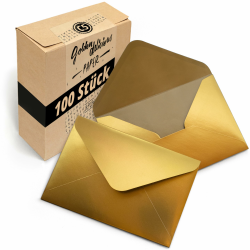 Japun – Briefumschläge (100 Stück) aus Papier, Kuvert, Umschlag ohne Fenster - DIN C5-220 x 156 mm - gold Golden Delicious C5 - 156 x 220 Angebot bei HelloDeals
