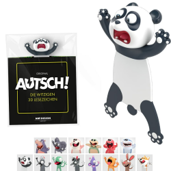 KXT Witzige 3D Lesezeichen - Original AUTSCH! Cartoon Tiere - Lustiges Geschenk für Kinder und Erwachsene (Panda) Angebot bei HelloDeals