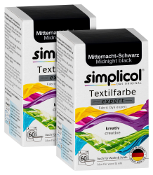 Simplicol Textilfarbe expert Mitternacht-Schwarz 1748, 2er Pack 150 g (2er Pack) Mitternacht-schwarz Angebot bei HelloDeals