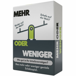 More or Less Mehr oder weniger Kartenspiel | Wie gut ist Ihr Urteilsvermögen? Kinder & Erwachsene | 2+ Spieler Deutsche Ausgabe Angebot bei HelloDeals