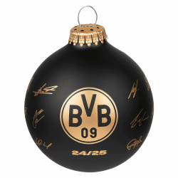 Borussia Dortmund Unisex – Erwachsene BVB Unterschriften 24/25 Christbaumkugel, schwarz, One Size Angebot bei HelloDeals
