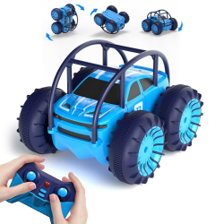 MaxTronic Direktladung Ferngesteuertes Auto mit LED Licht, Amphibien Wasserdichter RC Stunt Auto 360° Flips, 4WD 15KM/H Offroad 2.4G MonsterTruck Spielzeug Mädche Jungen für Kinder ab 3 Jahren Angebot bei HelloDeals