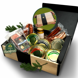 Schwarzwald Metzgerei - Geschenkset "Dosenwurst und mehr" mit verschiedenen Wurtsspezialitäten, Altbadischem Senf, Schinken und Speck - 10-teilig Angebot bei HelloDeals