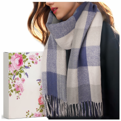 Geschenke für Frauen Schal Damen Winter: Kaschmir Damenschal Winterschal Wollschal Damen, Teenager Mädchen Geschenke für Mama Freundin Nikolaus Geschenke Weihnachtsgeschenke für Frauen Adventskalender Blau Angebot bei HelloDeals