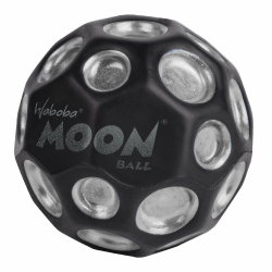 Waboba Moon Ball – am Höchsten Springender Gummiball – Patentiertes Original-Design – Ballkrater Erzeugen beim Aufprall EIN knallendes Geräusch – Leicht Greifbar – Flummies für Kinder Dark Side - Silver Angebot bei HelloDeals
