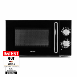MEDION Mikrowelle, ca. 700 Watt Leistung, ca. 17 Liter Kapazität, 6 Stufen, Auftaufunktion, MD 15644, schwarz Schwarz 17 Liter | 6 Leistungsstufen Angebot bei HelloDeals