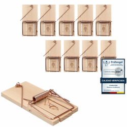 VonBueren 10 x Mausefalle Schlagfalle | plastikfrei | Mausefallen aus Holz | Mouse Trap | Made in Germany Angebot bei HelloDeals