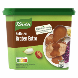 Knorr Soße zu Braten Extra leckere dunkle Soße Sauce mit würzigem Geschmack 25 Portionen Extra 2.5 l (1er Pack) Angebot bei HelloDeals