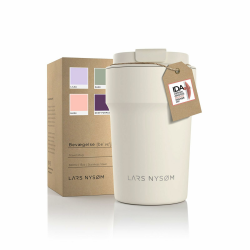 LARS NYSØM Thermo Kaffeebecher to go 380ml | Travel Mug 0,38 Liter mit Isolierung | Auslaufsicherer Edelstahl Thermobecher für Kaffee und Tee unterwegs | Teebecher (Almond Beige, 380ml) 380 ml Almond Beige Angebot bei HelloDeals