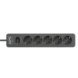 APC Surge Protector - PME5B-GR - Steckdosenleiste mit Überspannungsschutz (5-fach Stecker Schuko, schaltbar, für PC, TV u.a. - Farbe: schwarz) 5 Ausgangssteckdosen nur Steckdosen Single Angebot bei HelloDeals