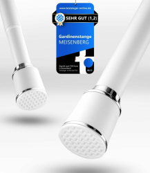MEISENBERG Teleskopstange 370-420 cm Ø32mm, Weiß – Gardinenstange ohne Bohren, Klemmstange Ausziehbar, Vorhangstange zum Klemmen – Ideal für Vorhang & Gardinen 370 x 420 cm Weiß Angebot bei HelloDeals