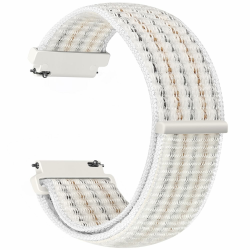 Vodtian 18mm Nylon Armband Kompatibel mit Garmin Venu 2S/Venu 3S/Vivoactive 4S/Vivomove 3S/Forerunner 255s/255s Music/265s, Schnellverschluss Ersatz Sport Loop Uhrenarmband für Damen Herren Weiße Nadelstreifen 18mm Angebot bei HelloDeals