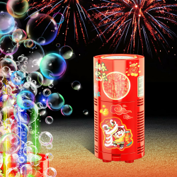 Feuerwerk Seifenblasenmaschine (13 Löcher mit 80ml Seifenblasenlösung), Automatischer Feuerwerk Seifenblasenhersteller mit Lichtern und abschaltbarem Sound für Kinder, Zeremonie, Weihnachten, Party 13 Löcher mit 80 Ml Seifenlösung Angebot bei HelloDeals