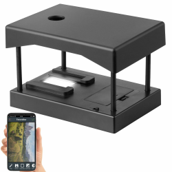 Somikon Negativscanner: Mobiler Scanner für 35-mm-Dias und -Negative, mit LED-Beleuchtung, App (Smartphone Diascanner, Foto Negativ Scanner, Mobile Dia) Angebot bei HelloDeals