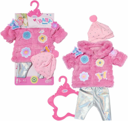 BABY born Flauschmantel Outfit mit Jacke und Leggins, Mütze und Stiefeln für 43 cm Puppen, 833834 Zapf Creation Angebot bei HelloDeals