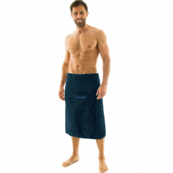 aqua-textil Wellness Saunakilt Herren 70 x 160 cm dunkel blau Baumwolle Saunasarong Frottee Kilt kurzer Schnitt Herren 70 x 160 cm 7) Dunkelblau Kilt Angebot bei HelloDeals