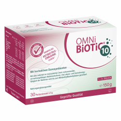 OMNi BiOTiC 10 | 30 Portionen (150g) | 10 Bakterienstämme | 10 Mrd. Keime pro Tagesdosis | Pulver | Mit Inulin | Vegan | Glutenfrei | Lactosefrei | Zur täglichen Anwendung 30 Portionen (1er Pack) Angebot bei HelloDeals