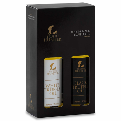 TruffleHunter - Schwarzes und Weißes Trüffelöl im Set - Natives Olivenöl extra zum Kochen & Würzen - 100 ml x 2 Combo Traditional 100 ml (1er Pack) Angebot bei HelloDeals