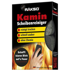 RAKSO Kaminscheibenreiniger - 2 Kaminglasreinger, Kaminreiniger Scheibe, Ofenglasreiniger, Kamin Scheibenreinigung, Kaminglas Reiniger, Ofenreiniger Kamin 2 stück (1er Pack) 1 Packung à 2 Stk. Angebot bei HelloDeals