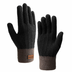 Homealexa Winterhandschuhe Touchscreen Handschuhe Strick Fingerhandschuhe Sport Warm und Winddicht Winterhandschuhe für Skifahren Radfahren und SMS, Geeinget für Damen und Herren Einheitsgröße A-Schwarz Angebot bei HelloDeals