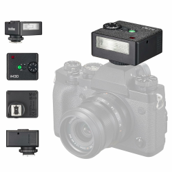 Godox iM30 Flash Godox KameraBlitz, 7 Leistungsstufen Mini Flash Speedlite 6500K±200K Kamera-Blitz für Canon Sony Nikon Fuji Olympus schwarz Angebot bei HelloDeals