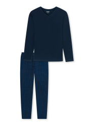 Uncover by Schiesser Herren Schlafanzug lang 50 Nachtblau Angebot bei HelloDeals