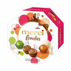 merci lovelies Classic – 1 x 185g – Pralinenmischung mit gefüllten Schokoladen-Spezialitäten Angebot bei HelloDeals