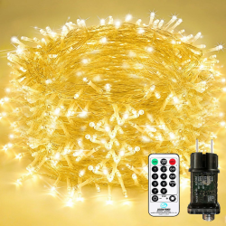 Bzavor 55M 500 LED Lichterkette mit Stecker Timer 8 Modi Merkfunktion IP65 Wasserdicht Lichterkette Outdoor Weihnachtslichterkette Led Außen Lichterkette Strom 55M Lichterkette Innen für Camping Party Warmweiß 55M Angebot bei HelloDeals