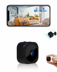 AOBOCAM Mini Kamera,1080P HD WLAN Kamera Überwachung Innen Mini Überwachungskamera Live Übertragung Handy App mit Bluetooth mit Bewegungsmelder für Startseite Büro Sicherheit Angebot bei HelloDeals