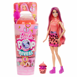 Barbie Pop Reveal Bubble Tea Serie Puppe und Zubehör, duftende Mango-Mochi-Modepuppe mit Haustier, 8 Überraschungen, darunter Farbwechsel, Becher zur Aufbewahrung, HTJ22 Angebot bei HelloDeals