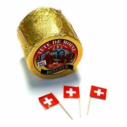 Tete de Moine Reserve ca 800g ganzer Laib für Girolle Tete de Moine AOC Switzerland Mönchskopfkäse und 3 schweizer Fähnchen Angebot bei HelloDeals