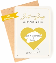 Zeit statt Zeug Gutschein zum selber ausfüllen - Karte mit Rubbelaufkleber zum beschriften - Rubbelkarte als Geburtstagskarte oder Gutscheinkarte zum Muttertag - Gutschein für gemeinsame Zeit Angebot bei HelloDeals