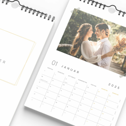 UNITURE® - Bastelkalender 2025 Fotokalender [DIN A4] - DIY Kalender zum Foto einkleben für kreative Momente - Kalender zum selber gestalten SCHLICHT & ELEGANT 2025 Angebot bei HelloDeals