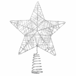 Baumspitze - Christbaumspitze und Tannenbaum-Aufstecker - Ideale Spitze für den Weihnachtsbaum zu Weihnachten Tannenbaumspitze (Silber, 1x) 1x Silber Angebot bei HelloDeals