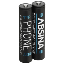 ABSINA 2X NiMH Akkus für Telefon Gigaset Mobilteil wiederaufladbar 800 mAh - Akku für Gigaset A415 750mAh - 750 mAh Akku Batterien AAA für Telefon Gigaset A400 A415, C300 C430, C475 C530, CL660HX 2er Pack Angebot bei HelloDeals