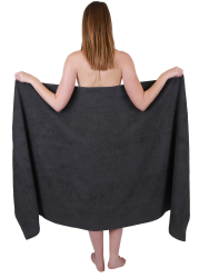 Betz Badetuch groß XXL Berlin Größe 100 x 200 cm Badetücher Saunatuch 100% Baumwolle Graphit 1x Badetuch Graphit Angebot bei HelloDeals