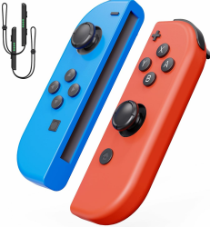 Dufuso Switch Controller, Wireless L/R Controller kompatibel mit Switch/OLED/Lite, Wireless Controller mit 6-Achsen, Aufwachen, Vibration for Switch, mit ein Paar Switch-Handschlaufe Angebot bei HelloDeals