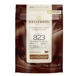 CALLEBAUT Receipe No. 823 - Kuvertüre Callets, Vollmich Schokolade, 33,6 % Kakao, 1kg - 1er Pack Single Angebot bei HelloDeals