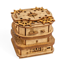 iDventure Cluebox - Davy Jones Locker - Escape Room Spiel - 3D Holzpuzzle - Geldgeschenk Puzzlebox - IQ Puzzle - Rätselbox und Geburtstagsgeschenk für Erwachsene - Gadget für männer - Reisespiel Angebot bei HelloDeals