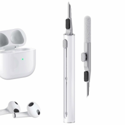 AirPods-Reinigungsset – 3-in-1-Kopfhörer-Reinigungsset kompatibel mit AirPod/AirPod Pro mit Schwamm, Bürste, Metallspitze, multifunktionales Kopfhörer-Reinigungsset für Ohrhörer, AirPods, Ladehüllen, Angebot bei HelloDeals