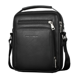 A-QMZL Umhängetasche Herren Schultertasche Herrentasche klein Vintage Messenger Bag Herrenhandtasche Crossbody Bag Handtasche PU Leder Schultertasche für Männer (schwarz) Angebot bei HelloDeals