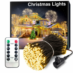 ARKOCHIC 31M Lichterkette außen, 300 warmweiß LED Lichterkette Weihnachtsbaum außen innen mit Fernbedienung,8 Modi wasserdicht Weihnachtsbeleuchtung aussen für Garten Balkon Hochzeit Lights Warmweiß 31M Angebot bei HelloDeals