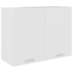 vidaXL Hängeschrank 2 Regalböden Küche Schrank Einbauküche Küchenzeile Küchenmöbel Oberschrank Küchenschrank Weiß 80x31x60cm Holzwerkstoff Hängeschrank 80 cm Weiß Angebot bei HelloDeals