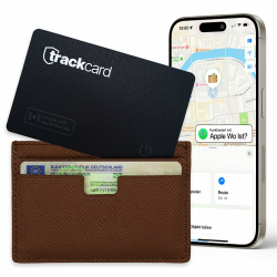 TRACKCARD® das Apple AirTag Pendant im Kartenformat für die Brieftasche | Flach, wiederaufladbar & wasserdicht | Kompatibel mit Apple Wo Ist? (iOS) für GPS Ortung vom Wallet per Tracker Karte Angebot bei HelloDeals