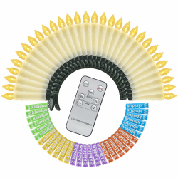 kisidus Weihnachtsbaumkerzen 30 LED Inkl. Batterien Kabellos, LED Weihnachtsbaum Kerzen mit Fernbedienung Timer, Warmweiß 30 Stk. Angebot bei HelloDeals